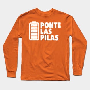 Ponte las pilas - grunge design Long Sleeve T-Shirt